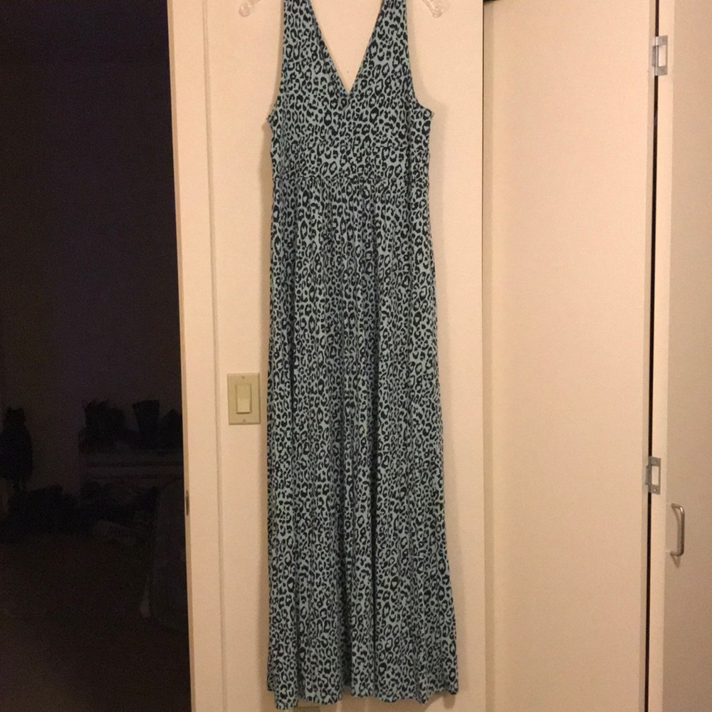 Torrid teal leopard print maxi Sz 2